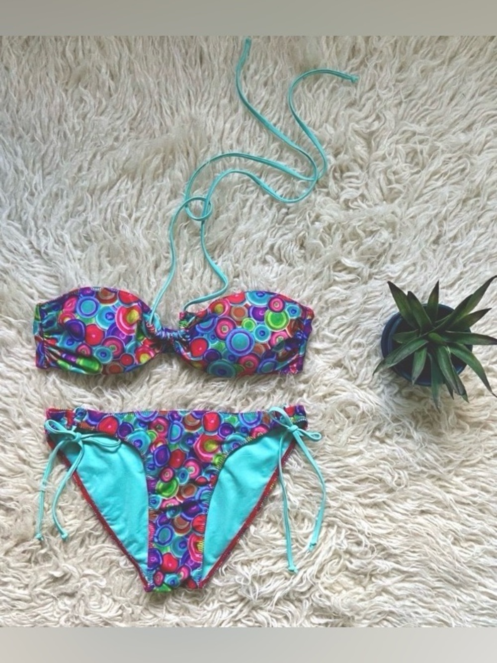 Desigual Bandeau Top Swim Set